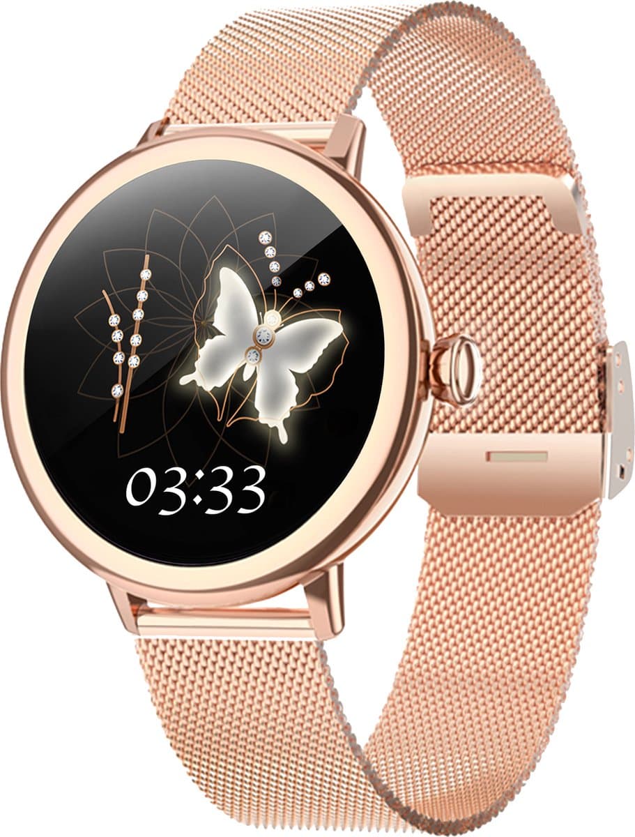 Bizoule Smartwatch Beleza - Smartwatch Dames Rosé-Goud - 1.1 AMOLED Touchscreen - 40mm - Horloge met Belfunctie - Stappenteller - Android en iOS — afbeelding 1