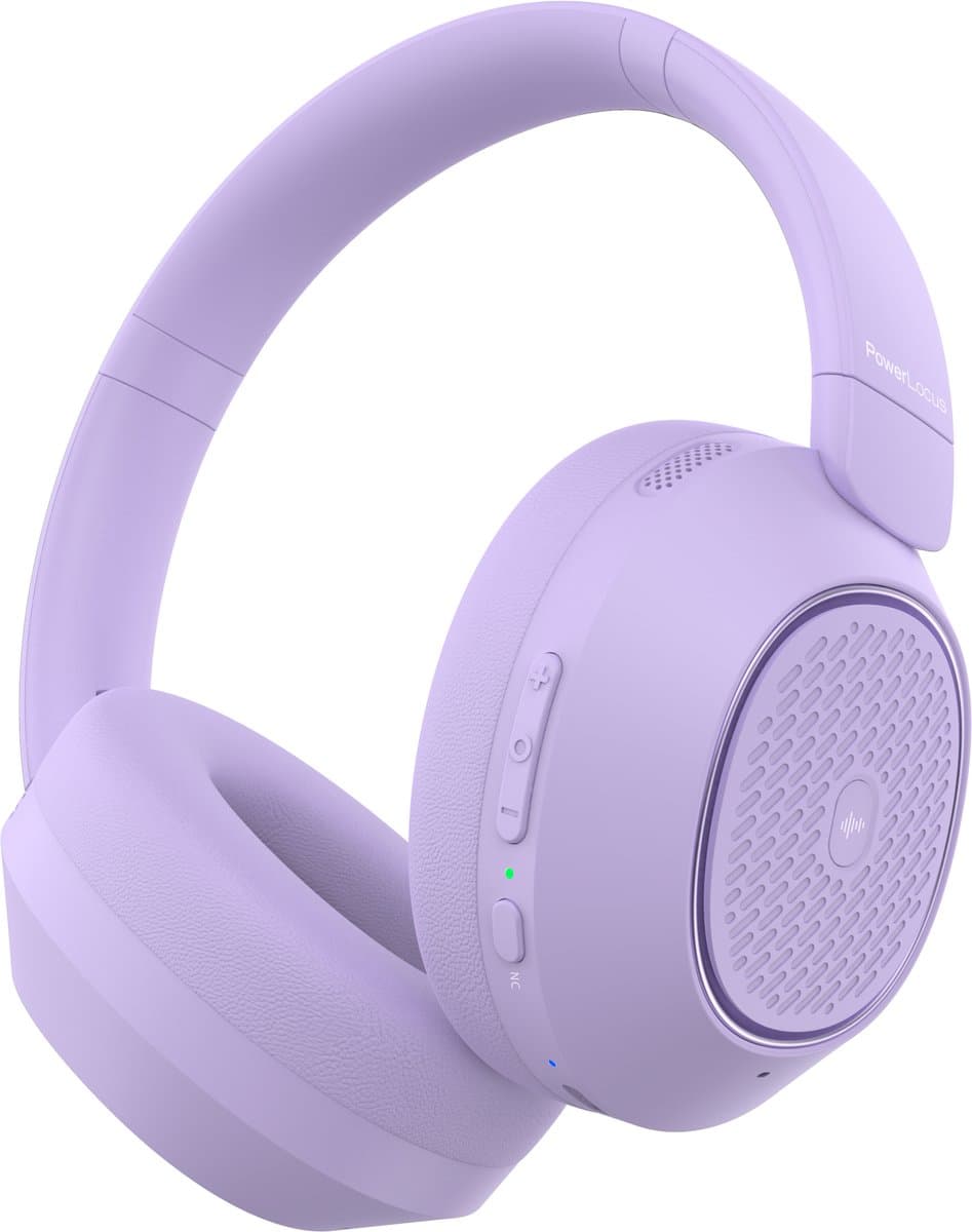 PowerLocus - Universe - Active Noise Cancelling Koptelefoon - Hybric ANC mode - 60+ uur batterijduur - Over-Ear - Microfoon - Koptelefoons - Deep Bass Modi - Purple — afbeelding 1
