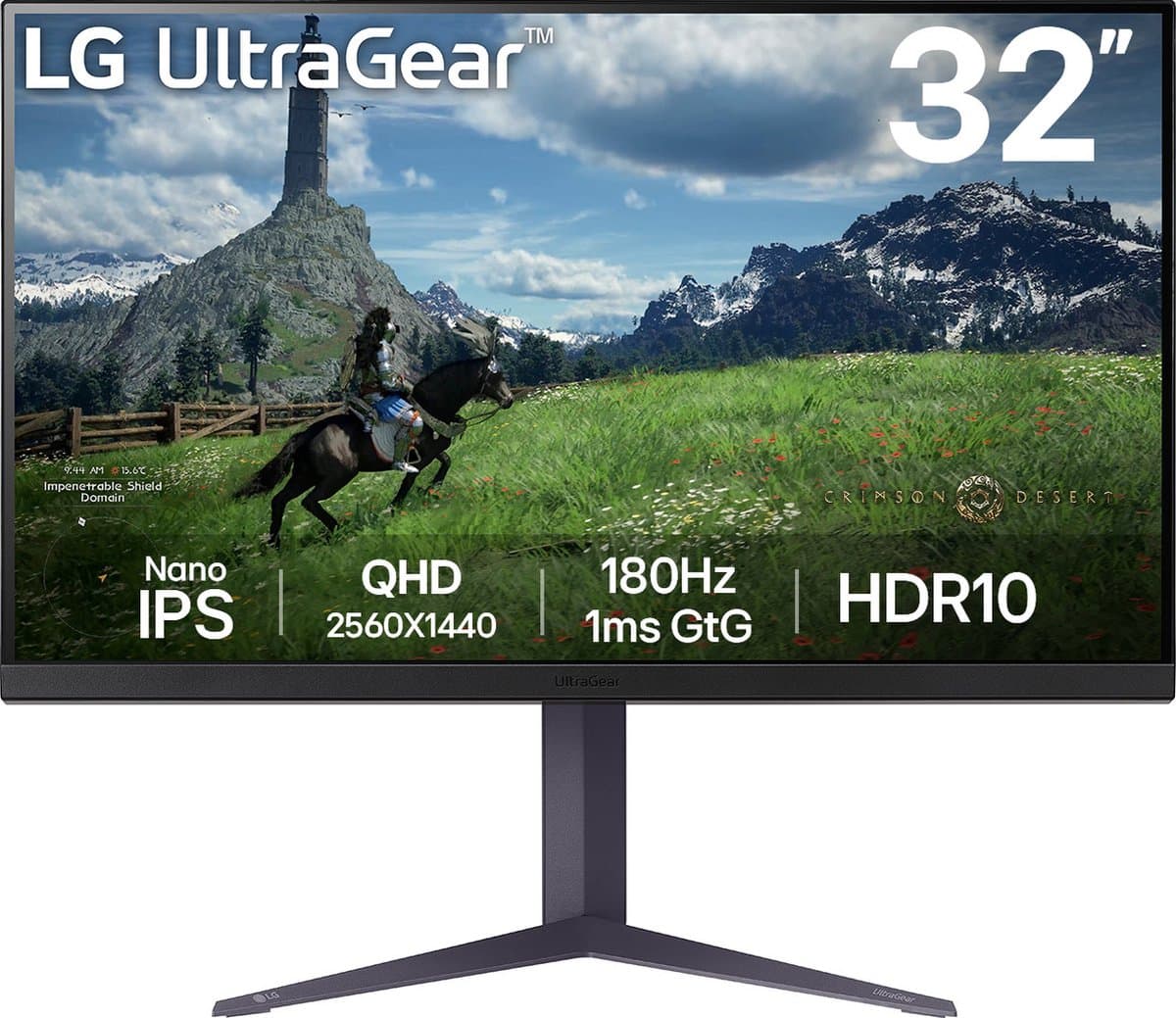 LG UltraGear 32GS85Q-B - QHD Nano IPS Gaming Monitor - 180hz - 32 inch — afbeelding 1