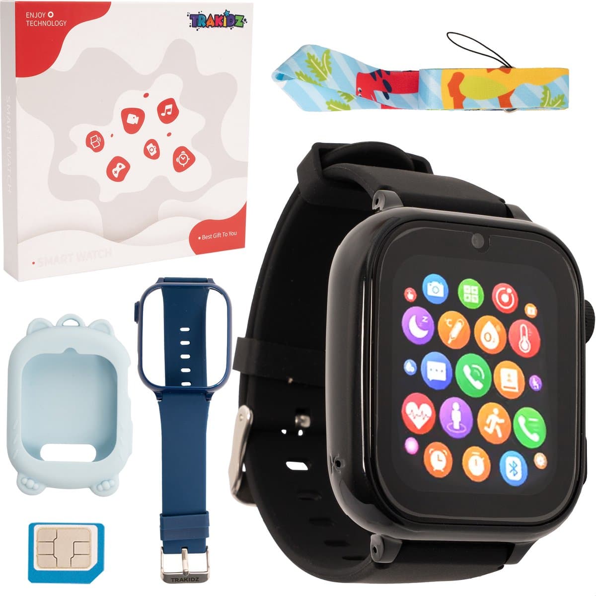 4G Smartwatch kinderen - GPS Horloge kind - HD Videobellen & Stappenteller - Speelgoed - Incl Simkaart — afbeelding 1