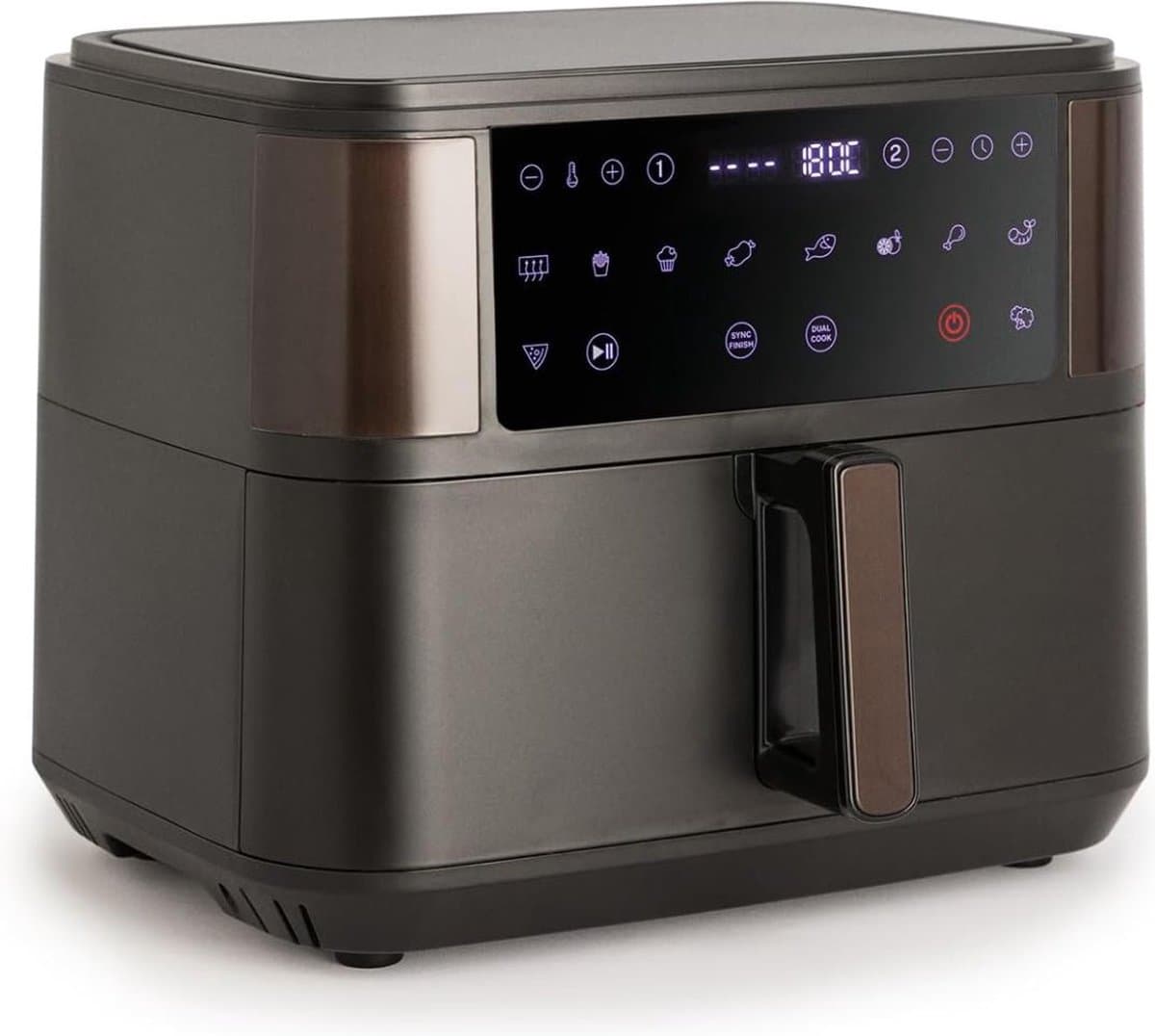 DailySupplies® Dubbele Airfryer XXXL - Duo Heteluchtfriteuse - Geschikt voor Accessoires - 10L - Zwart — afbeelding 1