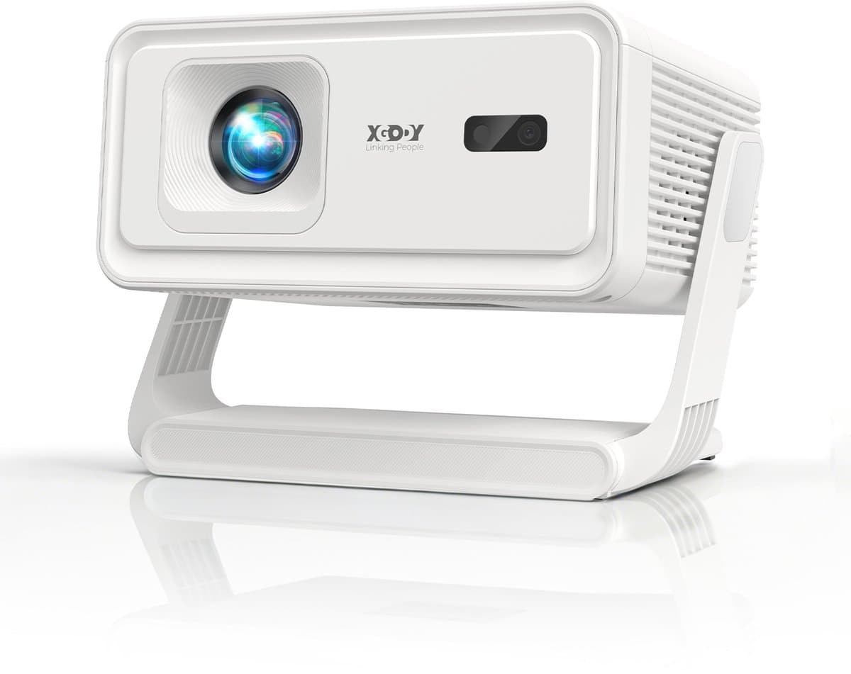 XGODY Premium Mini Beamer - Alles-in-één Smart TV Projector - 2026 model - Android 14.0 - WiFi 6 & Bluetooth 5.4 - 4k ondersteuning - Beamer - Inclusief Hdmi kabel - Home Cinema - Wit — afbeelding 1