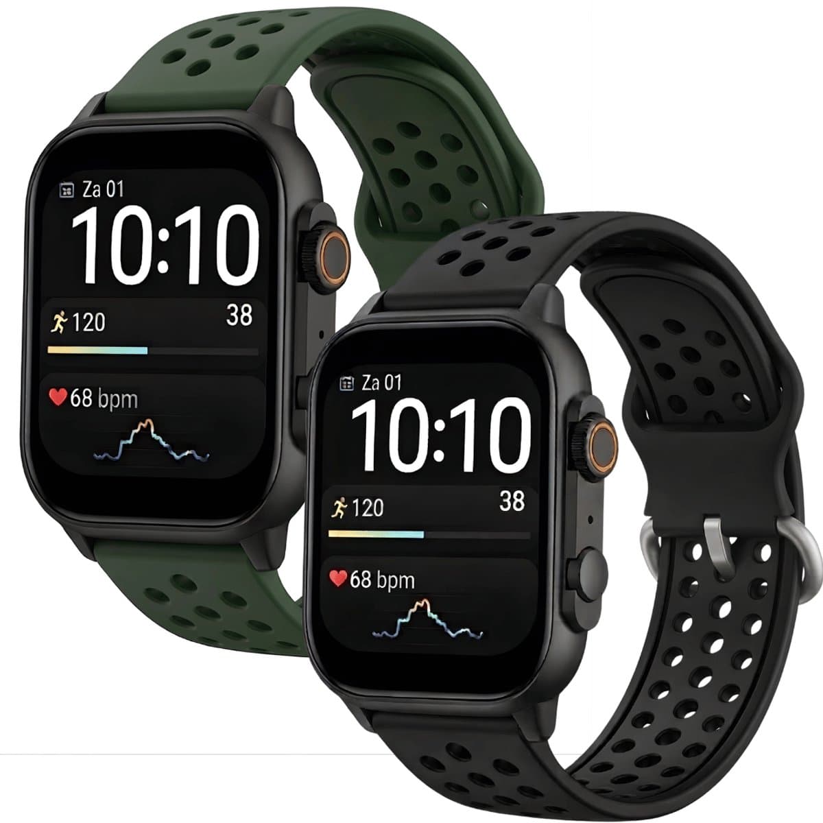 Cinturio Commander Smartwatch - Twee bandjes Aero Green & Aero Black - Omoled Scherm - Voor heren en voor dames — afbeelding 1