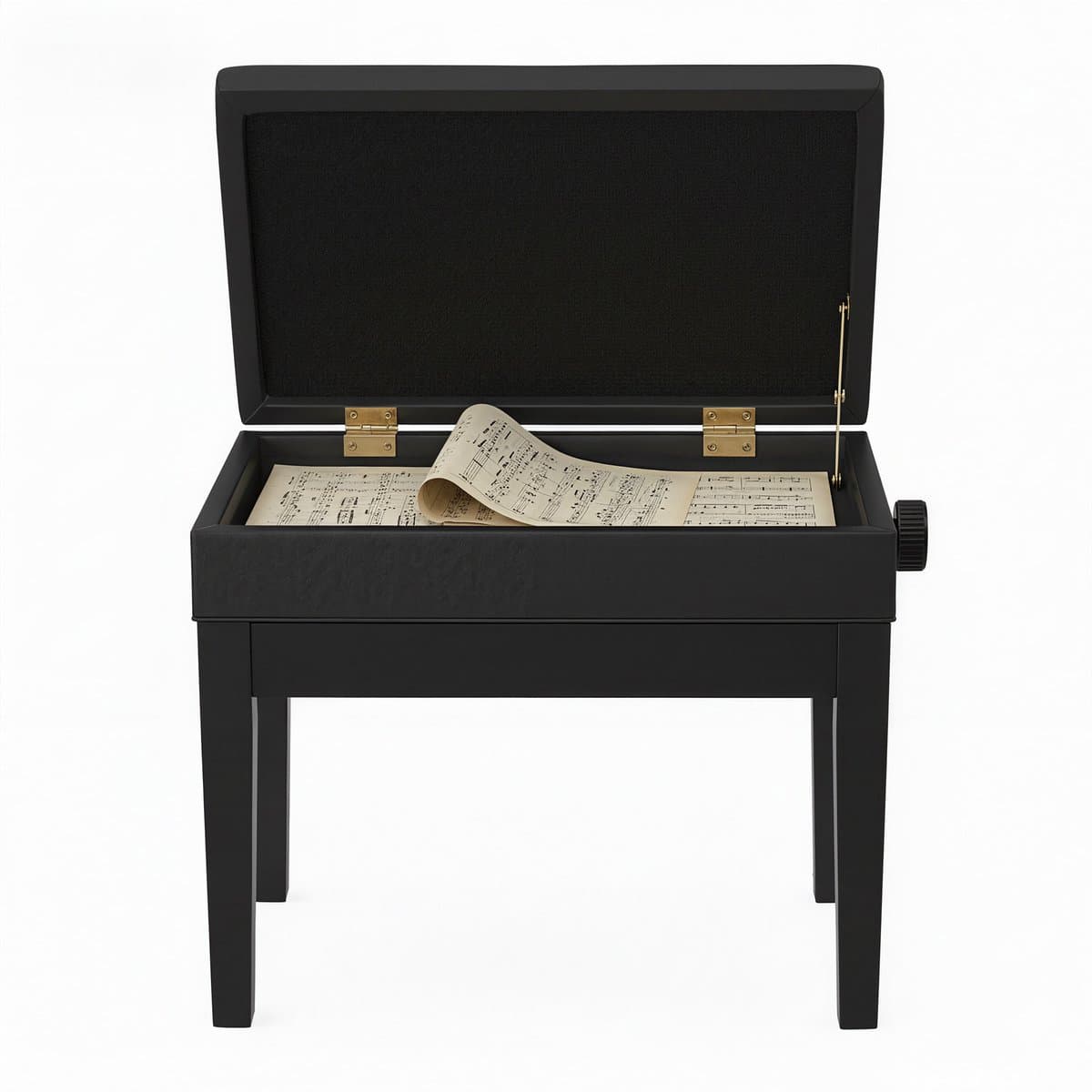 SONGMICS - Kruk - Pianokruk - In hoogte verstelbare Pianobank - Verborgen Opbergruimte - Comfortabel Gestoffeerd — afbeelding 1
