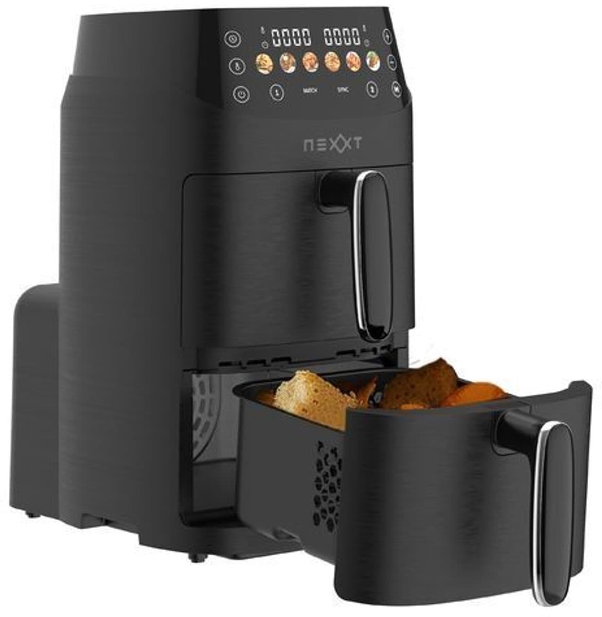 Nexxt Double Stack Airfryer – 2x 2.5L – Compact & Ruimtebesparend – 2 Gerechten Tegelijk – Ideaal voor Kleine Keukens — afbeelding 1