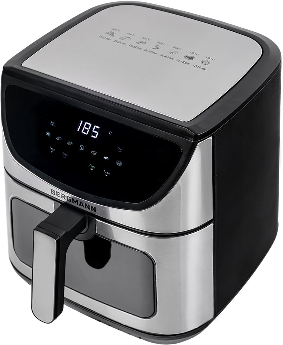 BERGMANN YA Air Fryer - 8L Capaciteit - 1800W - 7 Programma's - LED Touch Panel — afbeelding 1