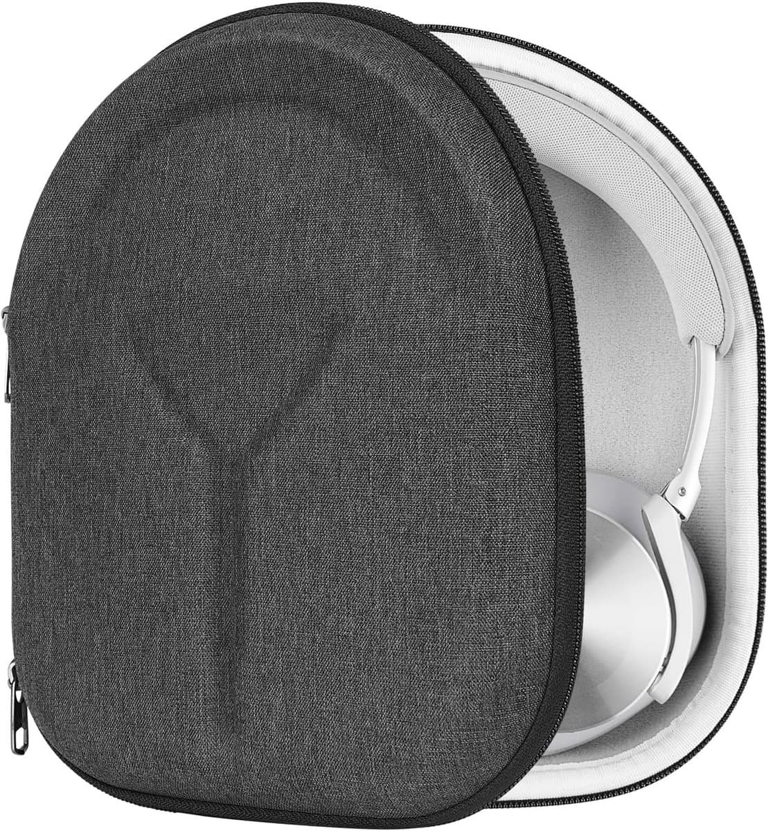 Hoofdtelefoon Hoes - Harde Reistas - Bescherming Opslag - Kabelopslag Compartiment - 215x185x6 cm - Donkergrijs — afbeelding 1