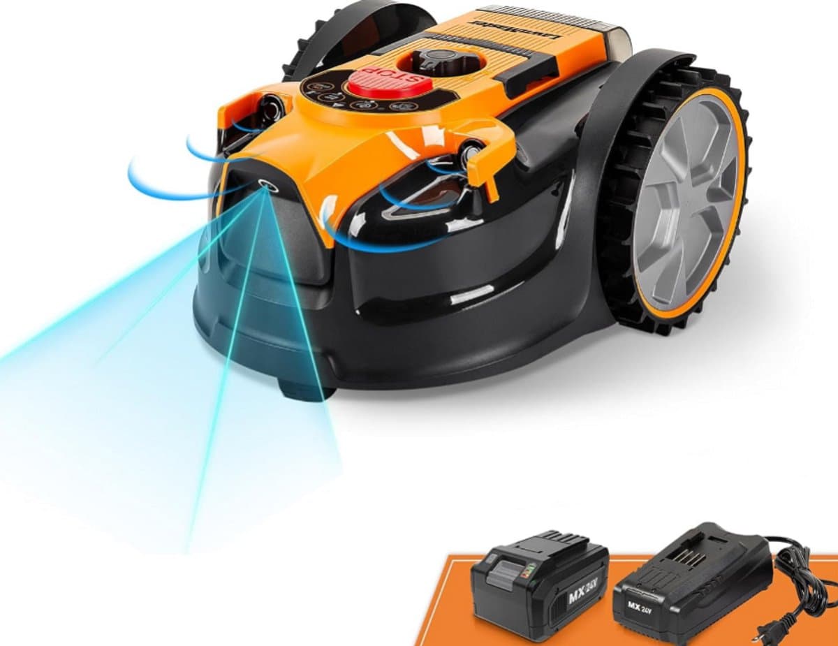 Robotmaaier – Grasmaaier – Automatische Grasmaaier – Robot Grasmaaier – Robot Maaimachine – Volledig Draadloos – Verwisselbare 24V 4,0 Ah Lithium-Ion Accu — afbeelding 1