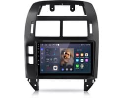 Junsun Autoradio Geschikt voor VW Polo 9N 2001-2009 - Android 15 - 9 Inch HD TouchScreen - Bluetooth - GPS-navigatiesysteem - Stuurwielbediening - Wifi - RDS - USB