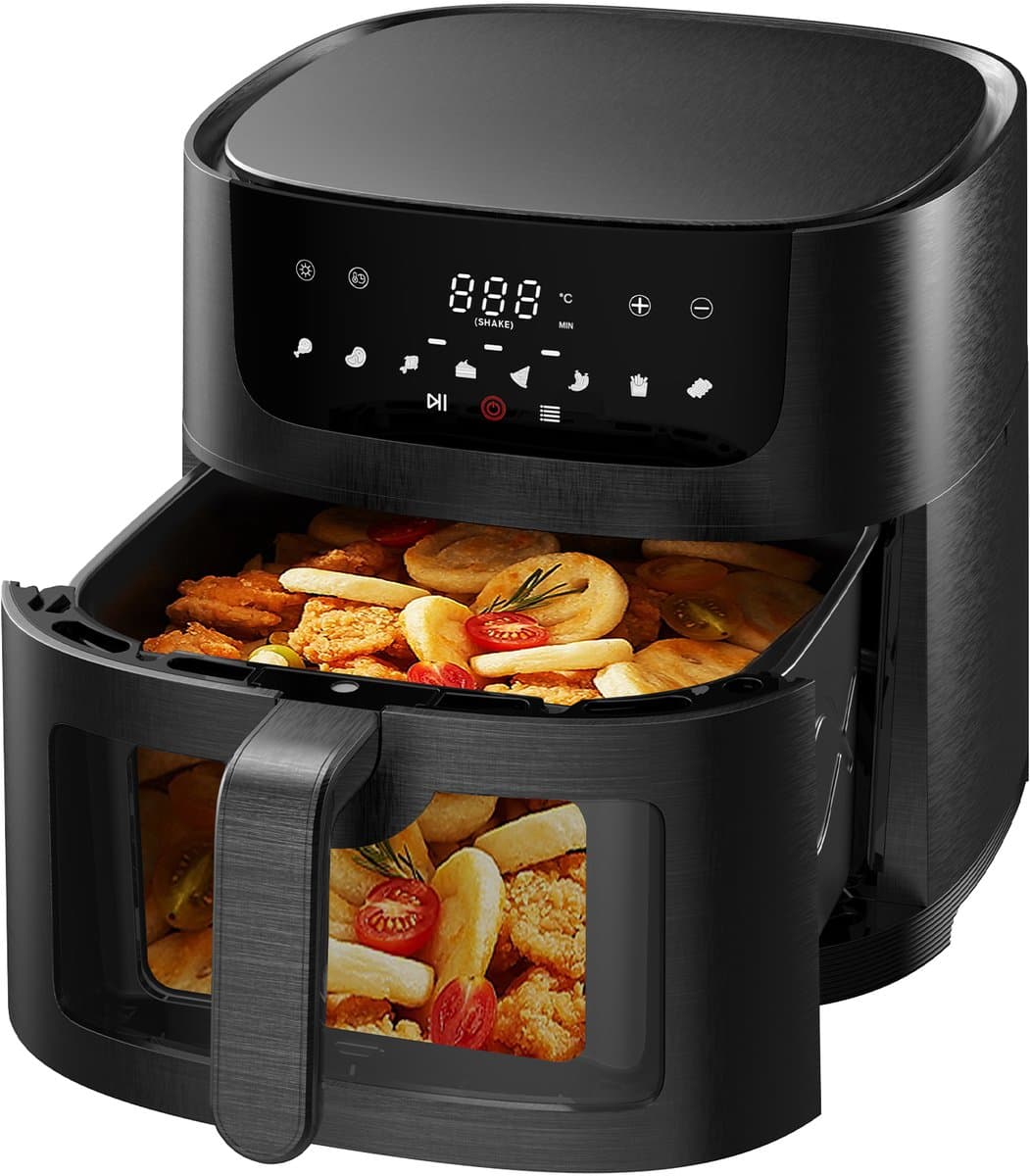 Dewelling AF8007 – XL Heteluchtfriteuse 9L – 1800W Airfryer met Zichtvenster — afbeelding 1