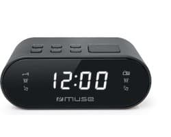 Muse M-10CR - Compacte wekkerradio - voorkeuzezenders - dimbaar display - sleep / snooze - back-up batterij