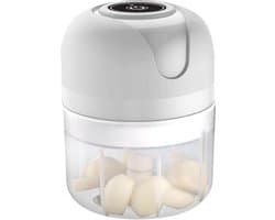 Elektrische Keuken Snijder - Mini Hakmachine - Snel Ingrediënten Snijden - Draadloos en USB Oplaadbaar - 250 ml - Wit