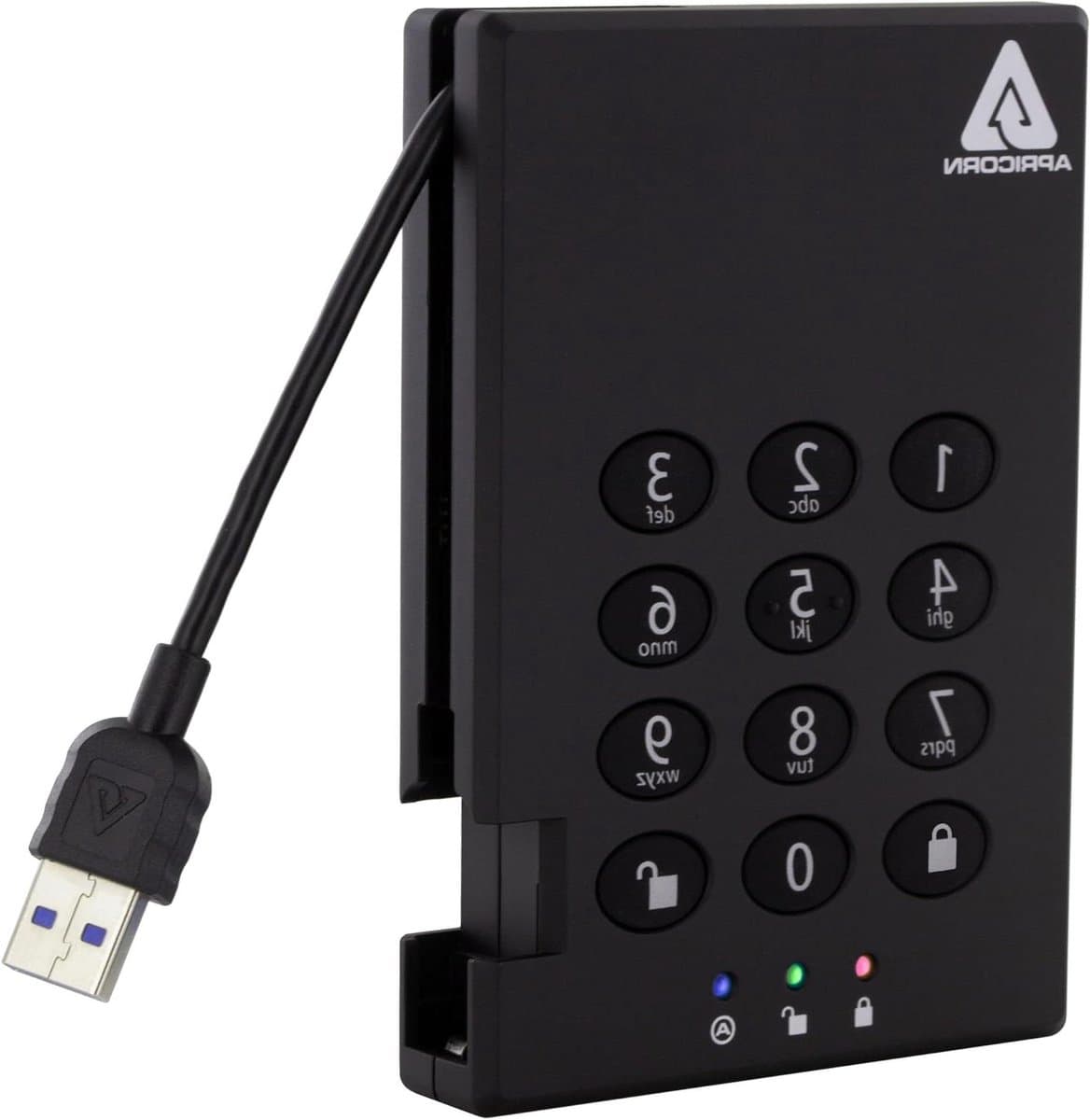Externe Harde Schijf - Draagbare Opslag - Veilige Data Opslag - Hardware Encryptie - 500GB - Zwart — afbeelding 1