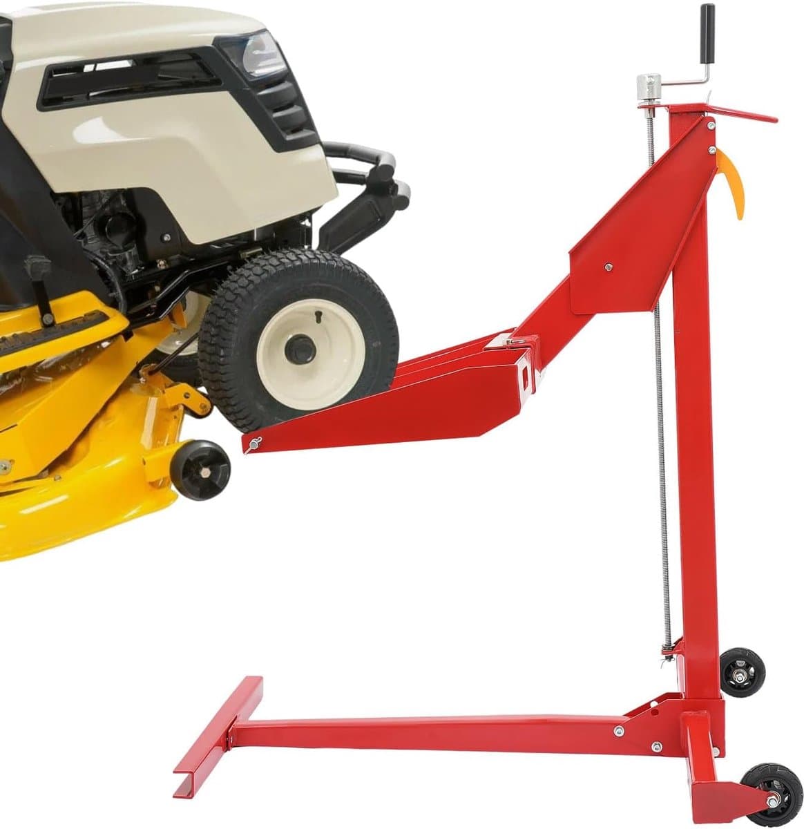 Grasmaaier Hefbok - Hefplatform Lift - Onderhoud Gazon - Telescopisch Ontwerp - 450 Lbs Capaciteit - Zwart Rood — afbeelding 1