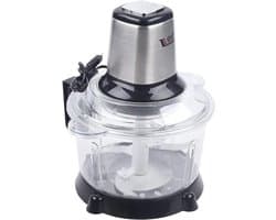 Elektrische Keukenhakselaar - Mini Keukenmachine - Snel Ingrediënten Snijden - Veiligheidsbeveiliging - 5 Liter Capaciteit - Zilver Zwart