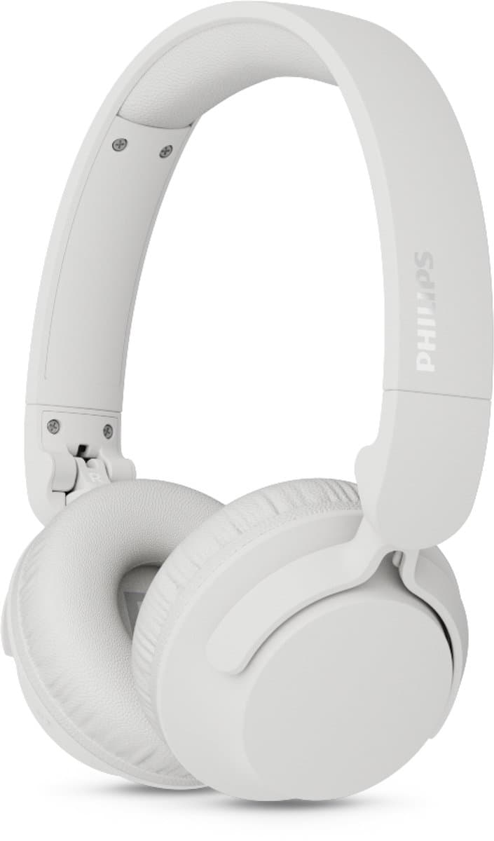 PHILIPS TAH4500WT/00 - Draadloze On-Ear Koptelefoon - Active Noise Cancelling - Bluetooth 6.0 - Tot 70 Uur Batterijduur - Dynamic Bass - Multipoint - Snelladen 5 Min = 4 Uur - Wit — afbeelding 1