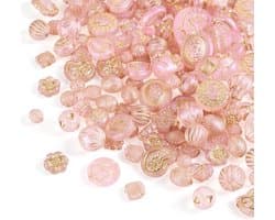 Diverse kleurrijke acrylkralen in bulk voor het maken van armbanden, kettingen en oorbellen, ideaal voor creatieve sieraden en knutselprojecten