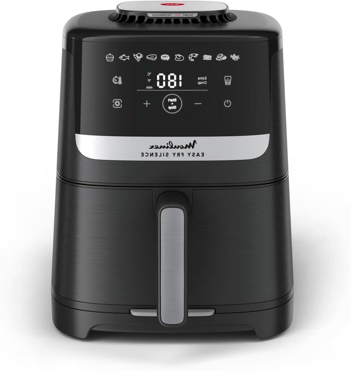 Airfryer XL - Hete Lucht Oven - Gezond Koken - Stille Technologie - 5 Liter - Zwart Rood — afbeelding 1