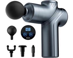 Diepweefselmassagepistool, draagbaar massagepistool met 4 verwisselbare koppen voor diepe spierverlichting en ontspanning