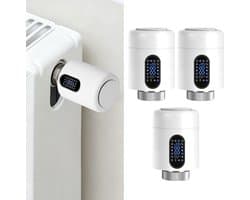 Radiator Thermostaat WiFi – Raamdetectie, Vorstbeveiliging en Kinderslot – Wit – 3-pack