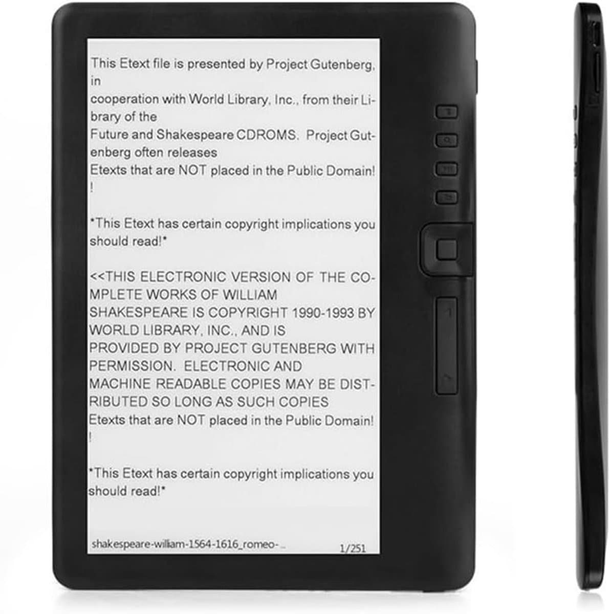 Draagbare 7-inch e-reader met kleurenscherm, ondersteunt geheugenkaarten, kan digitale boeken lezen en heeft een geheugencapaciteit tot 8 GB. — afbeelding 1