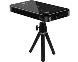 DLP P09-II - Beamer - Projector Beamer - Mini Meamer - 3DLP - Full HD 1080P 4k - 5W - 854x480dpi - Automatische focus - met WiFi - 50 ANSI Lumens - 5000mAh - Zwart