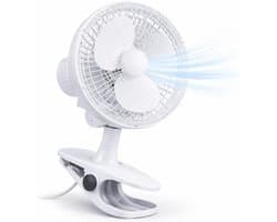 Tafelventilator - Bureau ventilator - Aangename frisheid - 90 graden zwenkfunctie - 30 cm - Wit