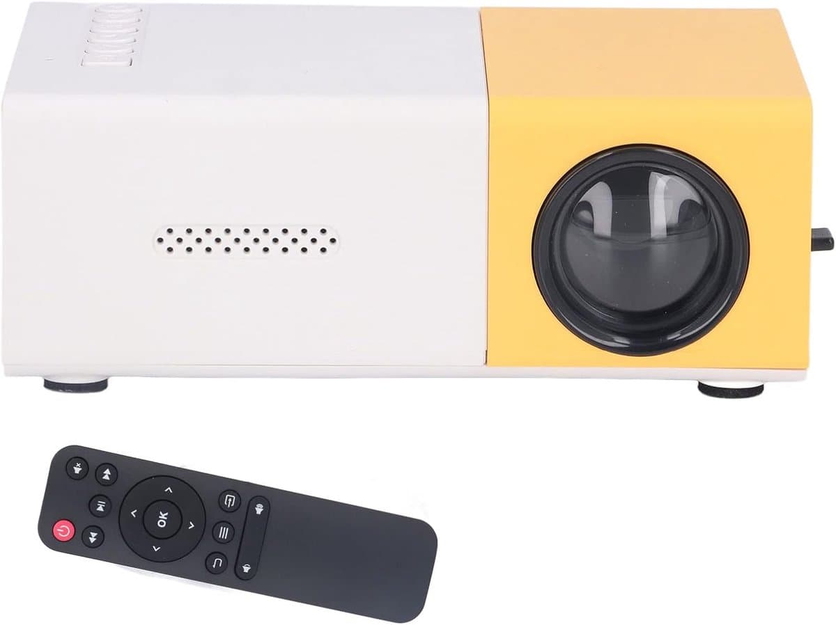 SnelShoppen - Mini Projector TFT LCD Video Projector - Draagbare Home Theater Beamer met Ingebouwde Speaker - Compatibel met USB, AV, Smartphone, Tabl — afbeelding 1