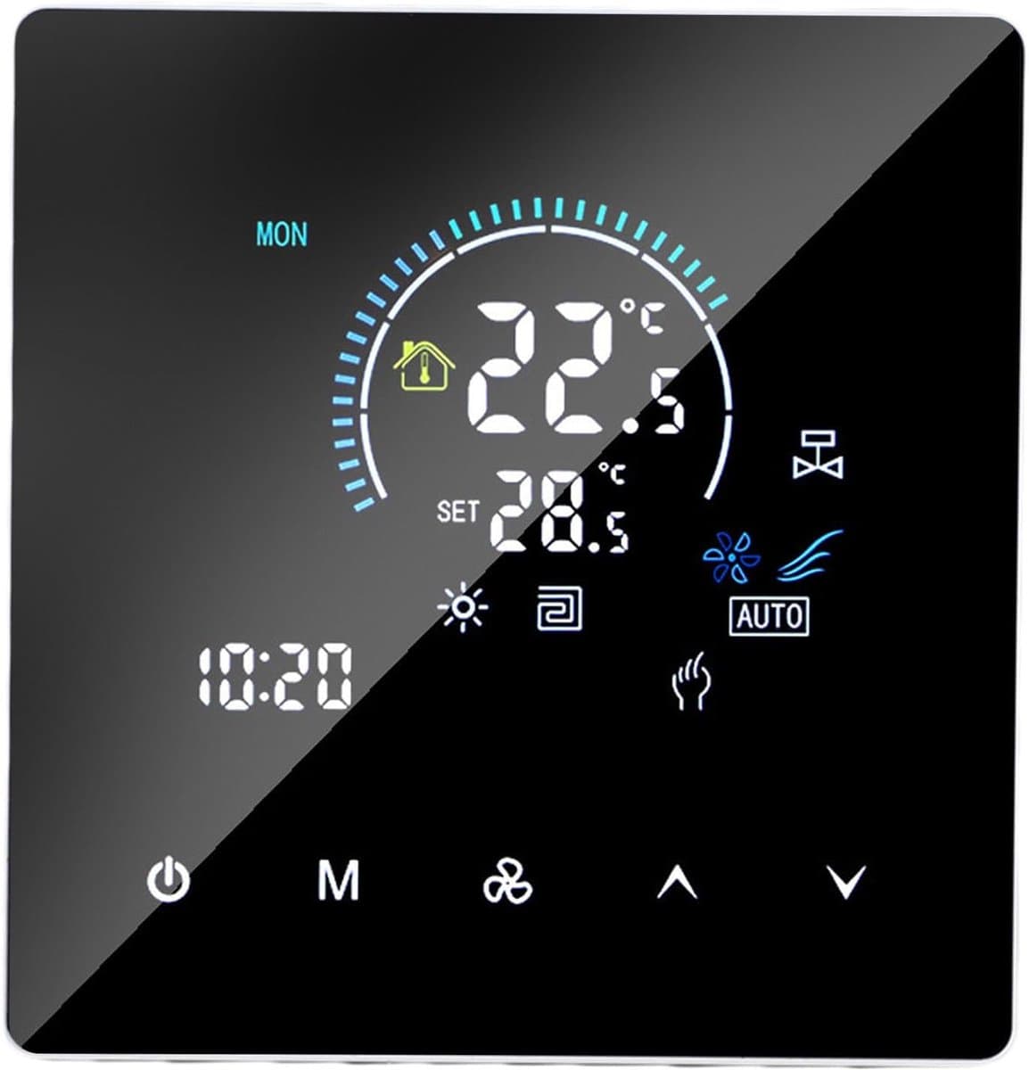 Slimme Thermostaat - Programmeerbare Thermostaat - Klimaatregeling - Touchscreen Kleurendisplay - IP20 - Wit — afbeelding 1