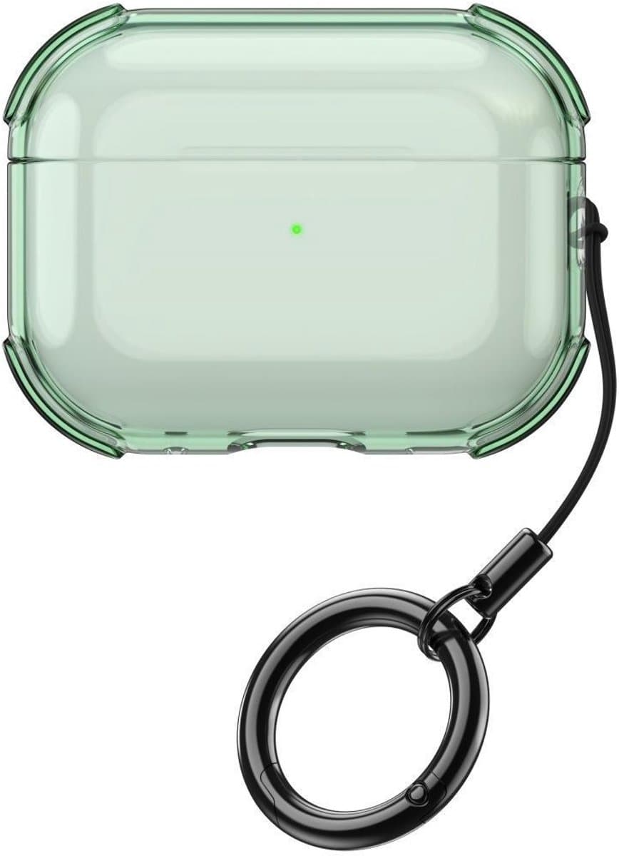Mobigear Hoesje geschikt voor Apple AirPods Pro 3 Hoesje Flexibel TPU | Mobigear Crystal Clip - Groen — afbeelding 1