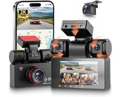 Dashcam 4-kanaals 360° 2K 1080P - WiFi - Voertuigbeveiliging - Hoogwaardige opname - ShopVlot
