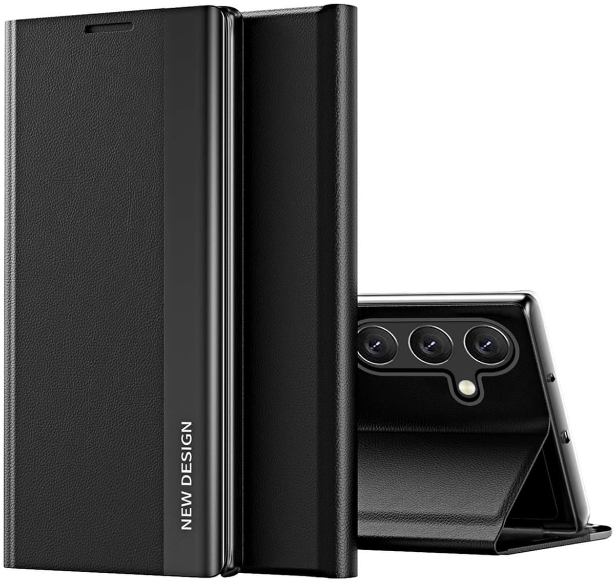 Hurtel Sleep Case Pro - Book Case - Samsung Galaxy A56 - Zwart - Met Standfunctie — afbeelding 1