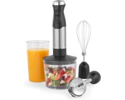 Keuken Blender Set - Mixer Hakker - Voedsel Bereiden - Variabele Snelheid - 500ml Kom - Zwart