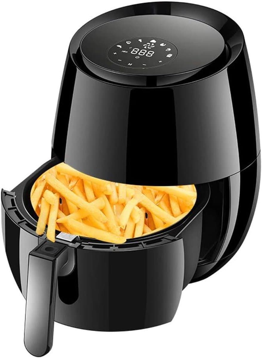 Heteluchtfriteuse - Smart Fryer - Gezond Frituren - Olievrij Bakken - 5.2 Liter - Zwart — afbeelding 1