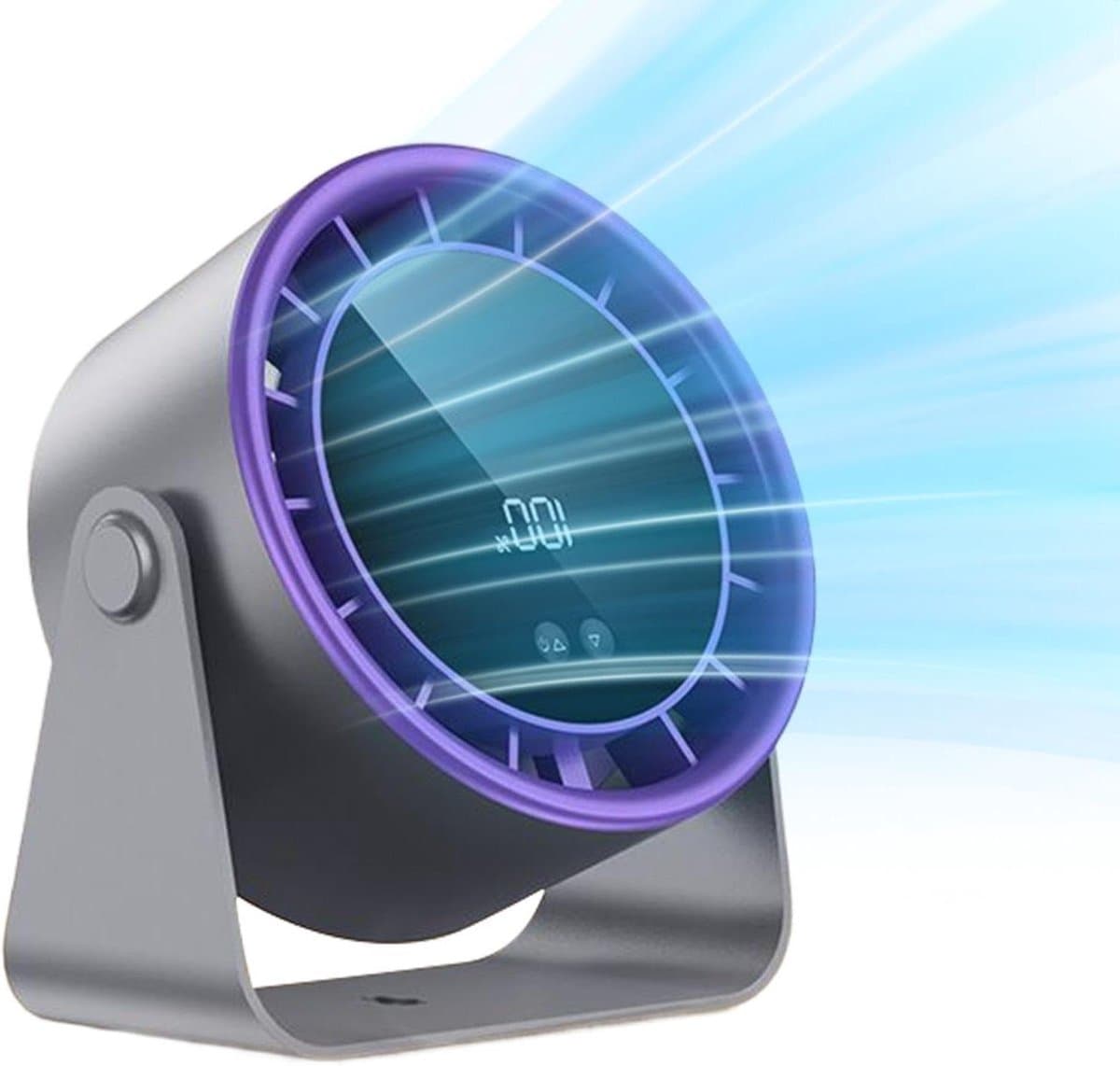 Persoonlijke Ventilator - Draagbare Tafel Ventilator - Persoonlijke Verkoeling - Stille Luchtstroom - 17.7W x 1H cm - Zwart — afbeelding 1