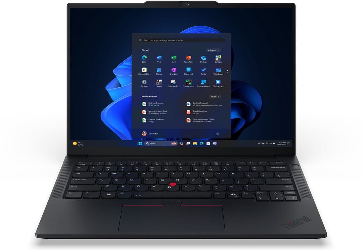 Lenovo ThinkPad E14 Gen 7 (Intel) Copilot+ PC Intel Core Ultra 7 258V Laptop 35,6 cm (14") WUXGA 32 GB LPDDR5x-SDRAM 512 GB SSD Wi-Fi 6E (802.11ax) Windows 11 Pro Engels Zwart — afbeelding 1