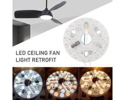 Dailygoods - Innovra - 5,3 Inch LED Retrofit Lichtkit voor Plafondventilator 15W Dimbaar