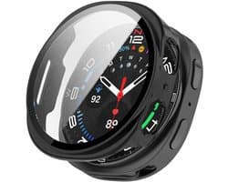 By Qubix - Hard case - Zwart - Geschikt voor Samsung Galaxy Watch 8 - 44mm