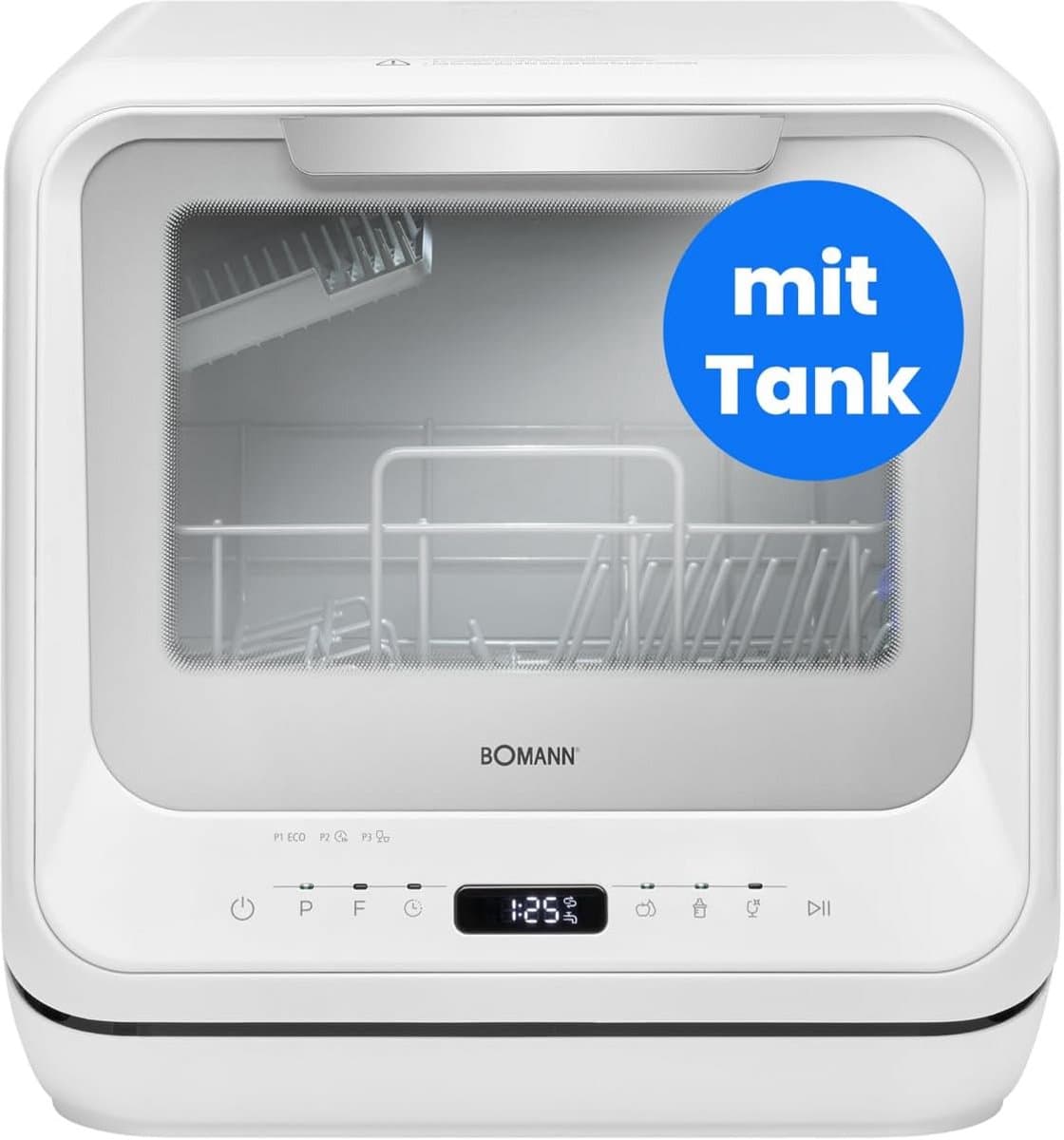 Compacte tafelvaatwasser met optionele wateraansluiting voor thuis en camping — afbeelding 1
