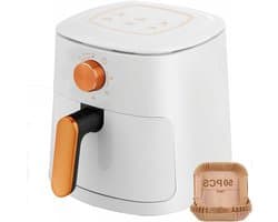 Compacte heteluchtfriteuse - Olievrije pan - Gezond koken - Energiebesparend ontwerp - 4 Liter capaciteit - Zwart