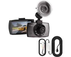 VCTparts® Auto Dashcam HD 1080P 1CH Dashboard Video Recorder met Nachtzicht + Continue Voeding Zwart