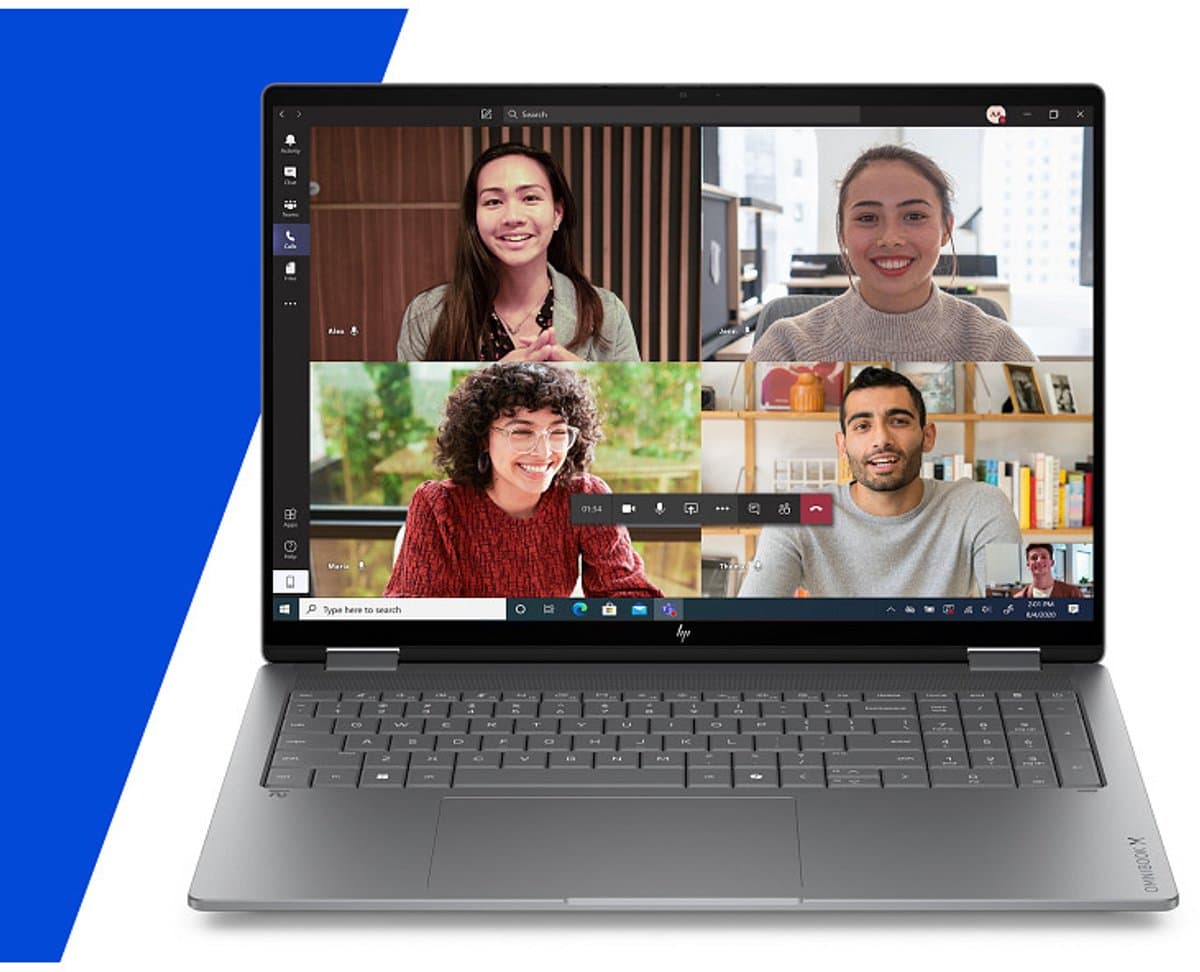 HP D9DG9EA#ABH laptop Copilot+ PC AMD Ryzen AI 5 40,6 cm (16") Touchscreen 2K 16 GB LPDDR5x-SDRAM 512 GB SSD Wi-Fi 7 (802.11be) Windows 11 Home Zilver — afbeelding 1