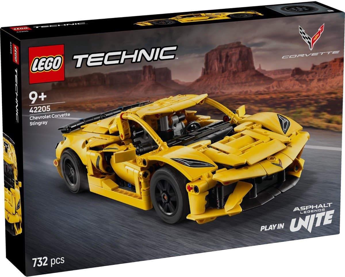 Lego Technic 42205 Chevrolet Corvette Stingray Bouwstenen — afbeelding 1