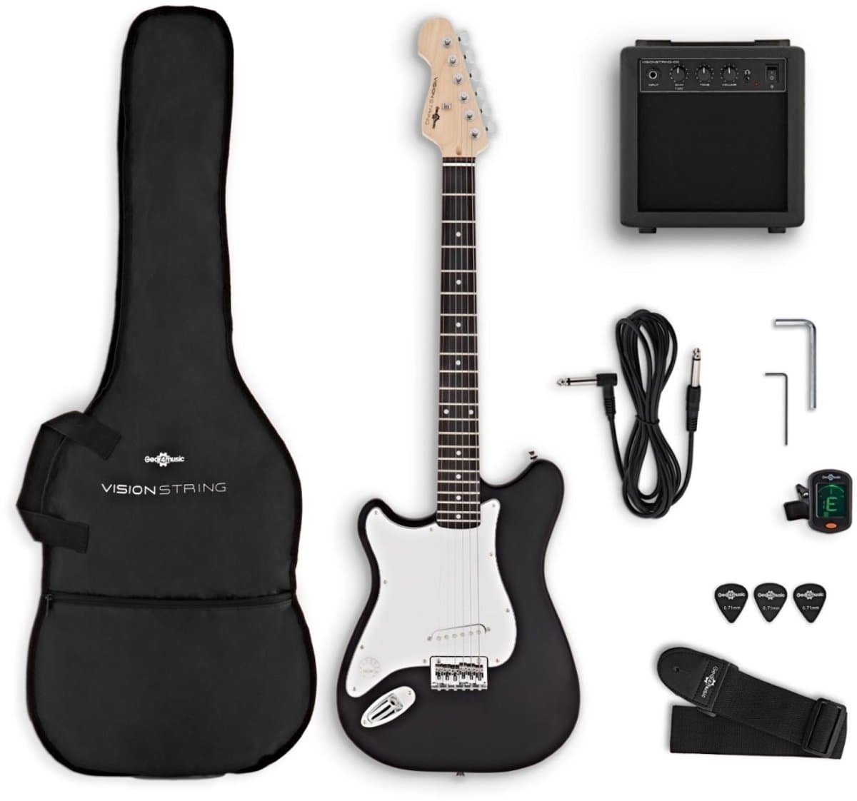 VISIONSTRING Elektrisch Gitaarpakket (LH) Zwart — afbeelding 1