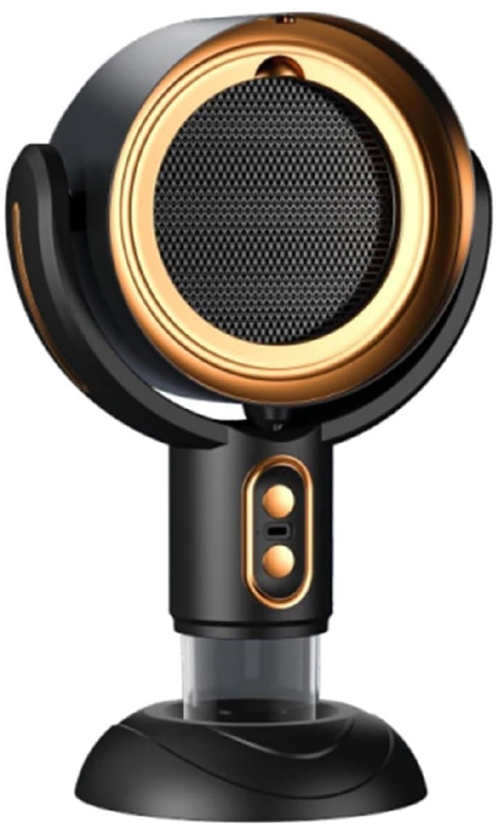 longziming -Draagbare Desktop Afzuigkap - USB Gevoede Ventilator - 2 Snelheidsstanden Voor Aanpasbare Luchtreiniging - 1 Set - Thuis En Onderweg - Goud — afbeelding 1