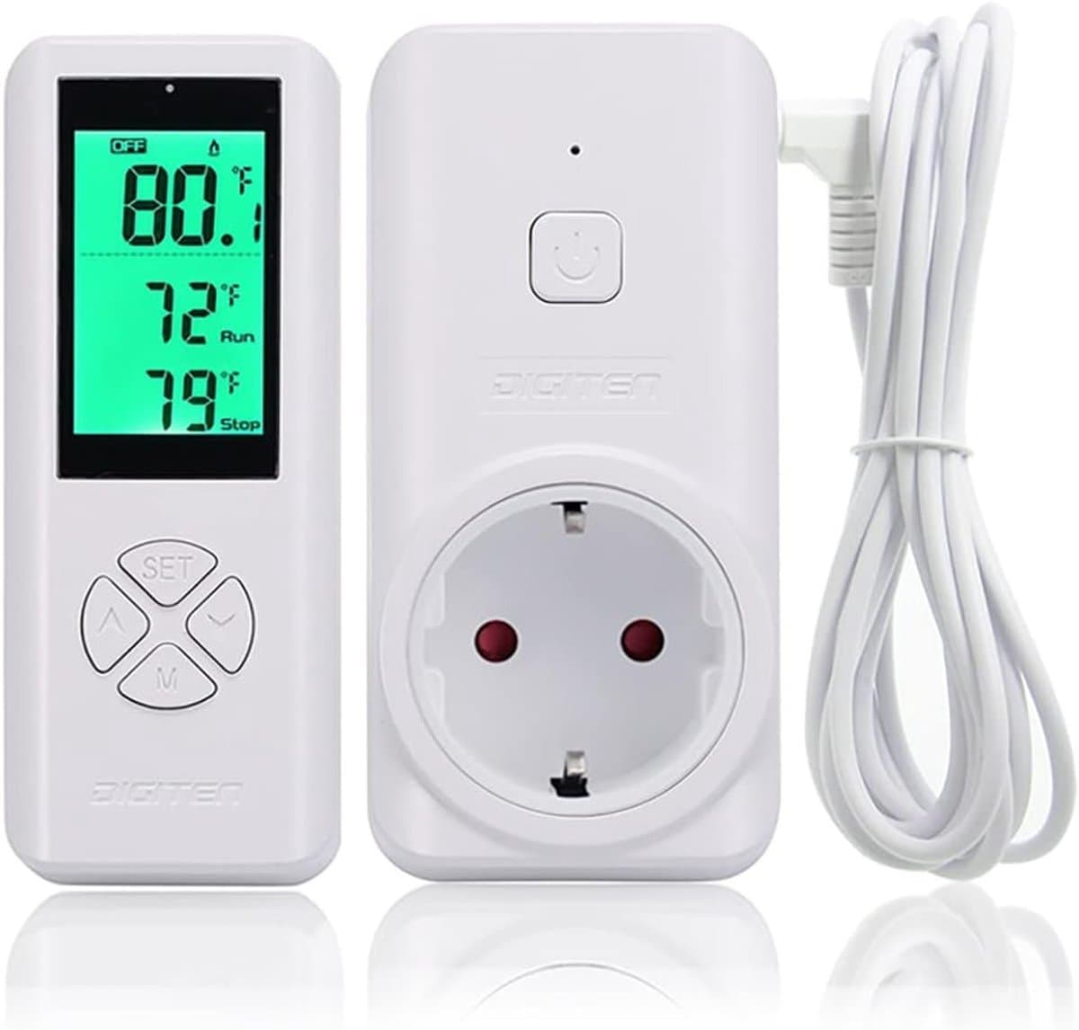Draadloze Digitale Thermostaat voor Verwarming en Koeling met Afstandsbediening — afbeelding 1