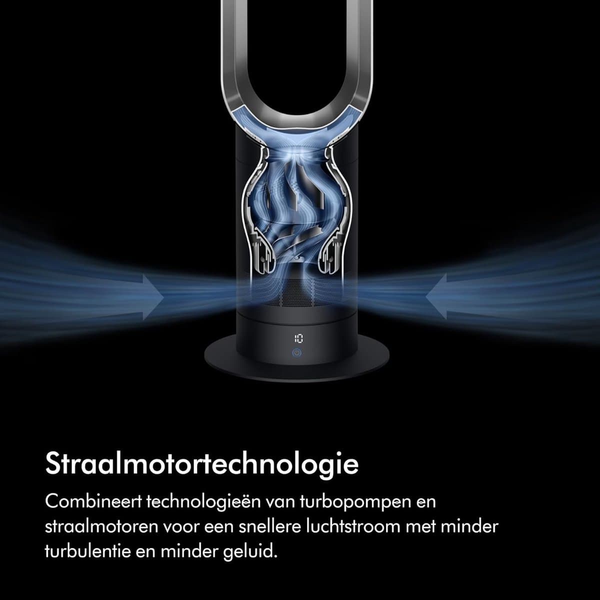 Torenventilator - Vloerventilator - Kamers Verkoelen - Bladloos Ontwerp - 10D x 10B x 10H mm - Wit — afbeelding 1