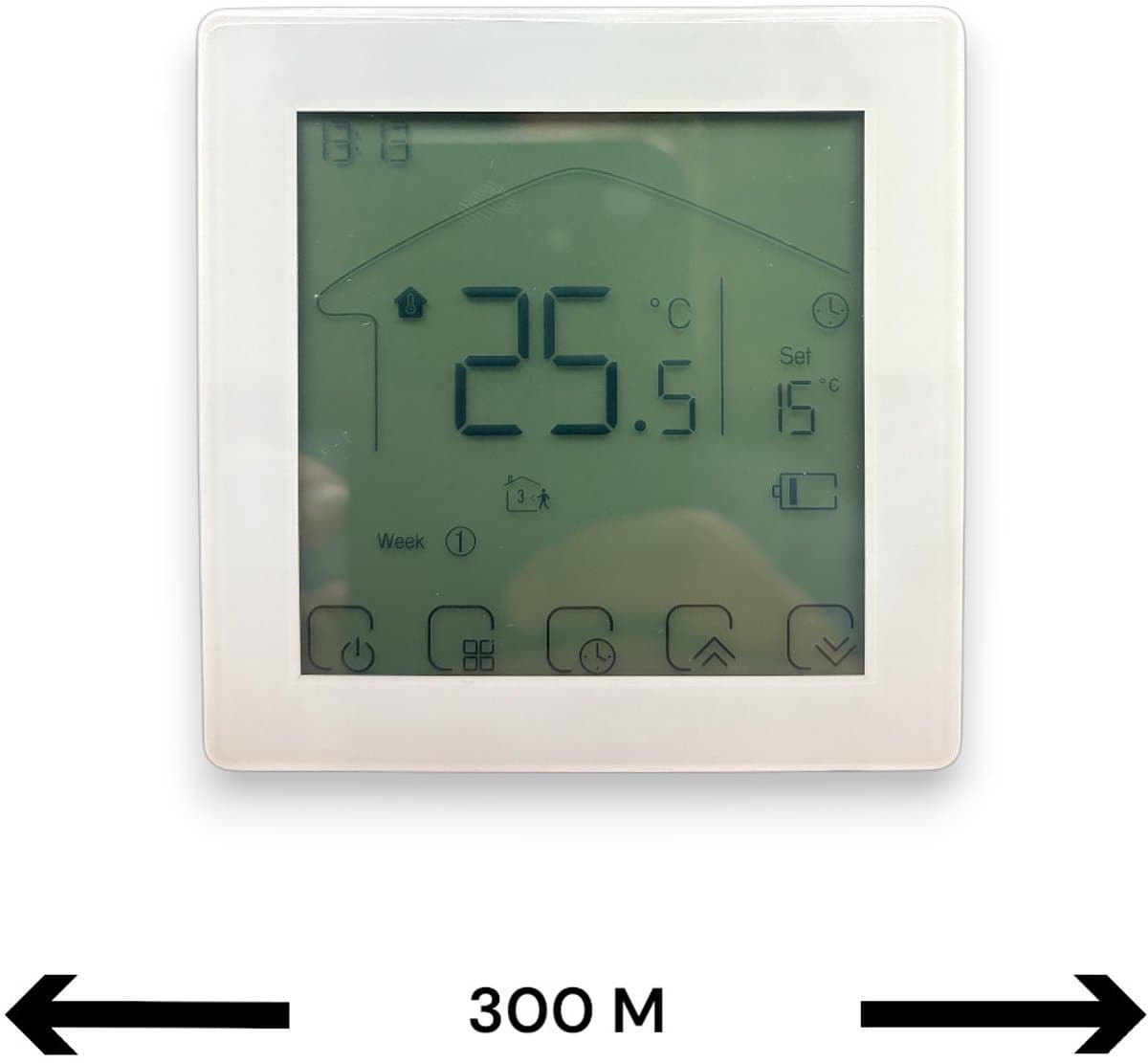 Thermostaat | Wifi | Touchscreen bediening | Inbouwmontage | Programmeerbaar | Tuya Smart Life | Google Home en Alexa | Wit — afbeelding 1