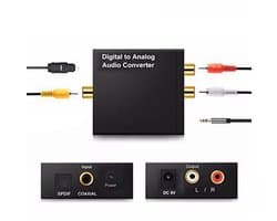 DAC Audio Converter Digitaal naar Analoog – Optisch Toslink/Coax naar RCA – 3.5mm Jack – 24-bit – 96kHz – Voor TV, Versterker & Home Cinema