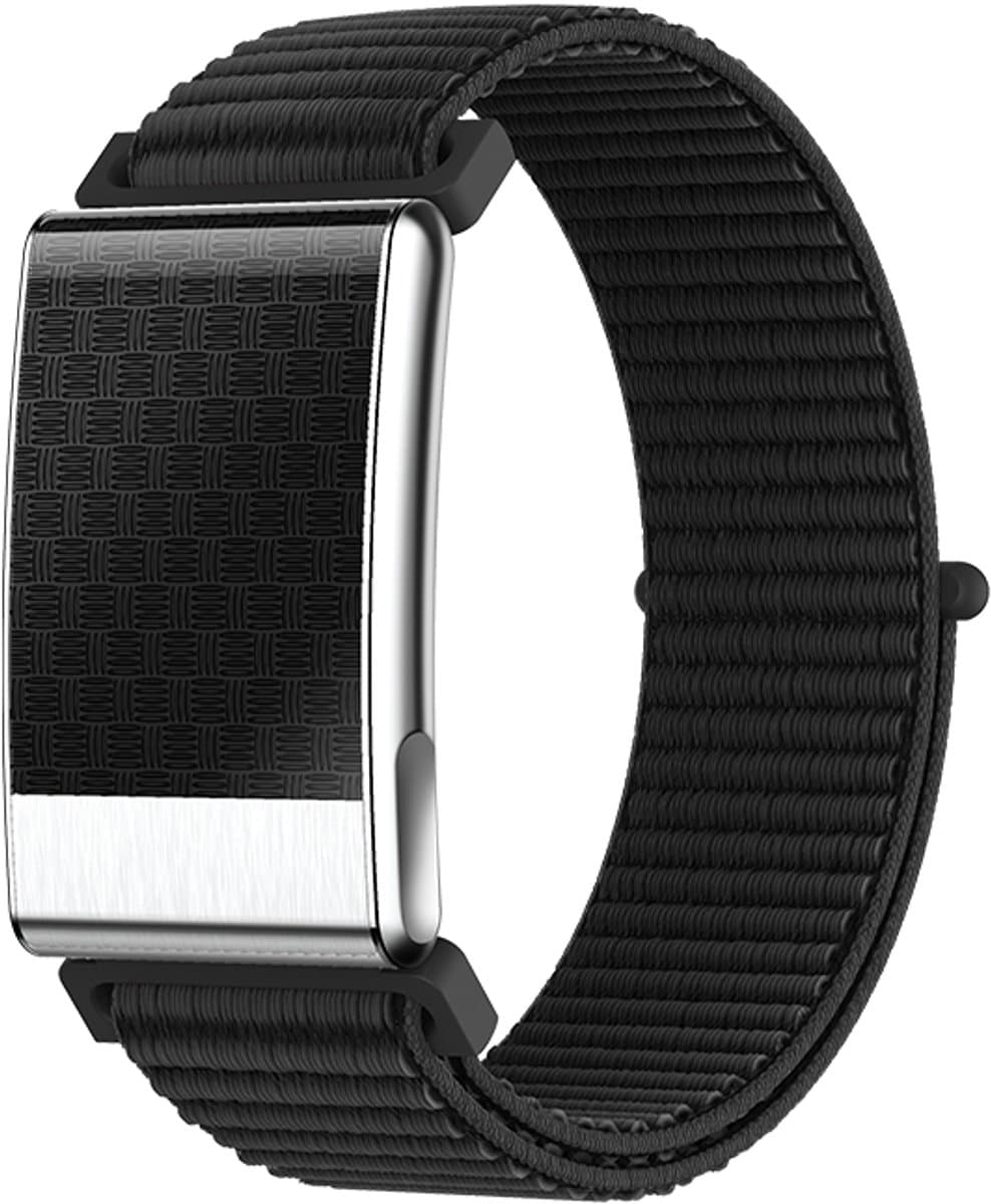WizBay Premium Select® Smart Bracelet - Screenloze Gezondheidsarmband - ECG - HRV - Hartslag - Zuurstof - Temperatuur - Glucosetrends - BMI - iOS en Android -IP68 - Zilver Zwart — afbeelding 1